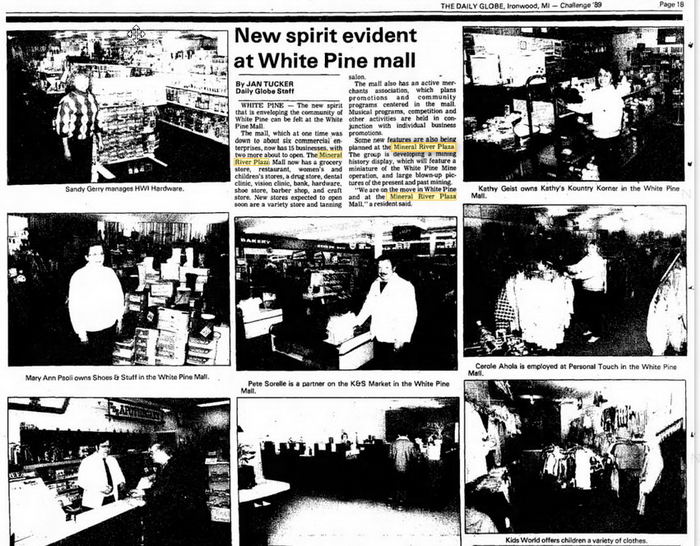 Mineral River Plaza - FEB 1989 ARTICLE
